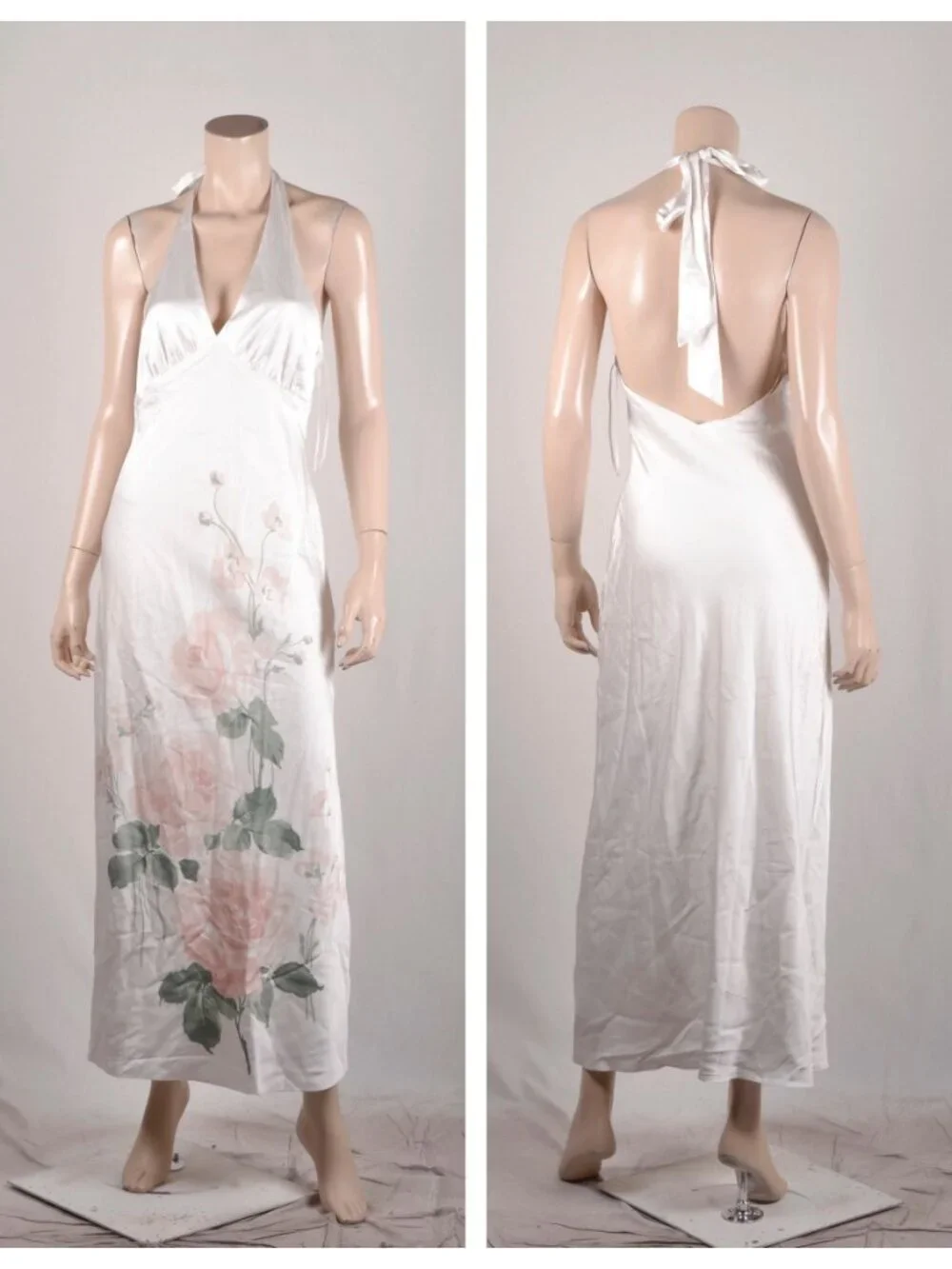 Abercrombie & Fitch Julia Slip Halter Maxi Dress